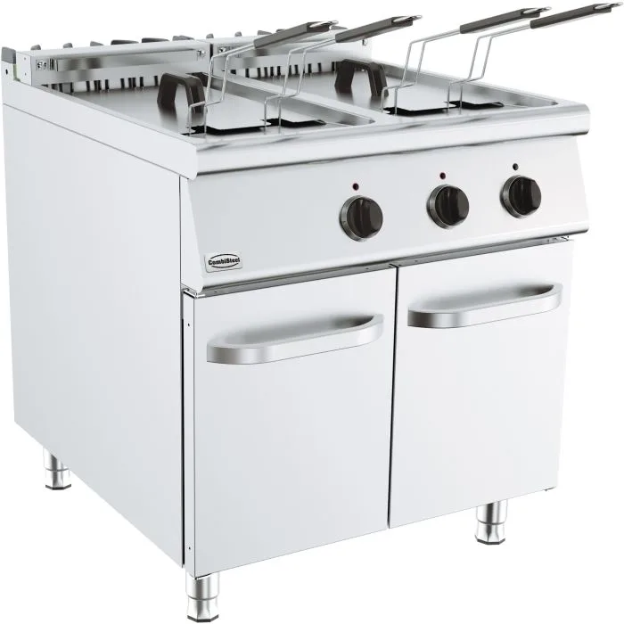 Elektrická fritéza 2x22 L s podstavcem, 4 koše, (Š x H x V) 800x900x900 mm