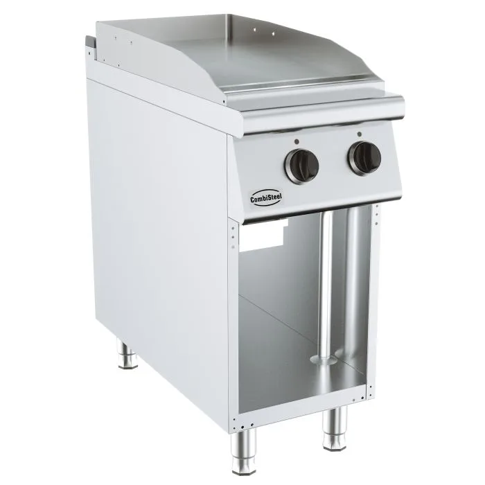 Elektrogrillplatte, Chrom, 6 kW, (B x T x H) 400 x 900 x 900 mm