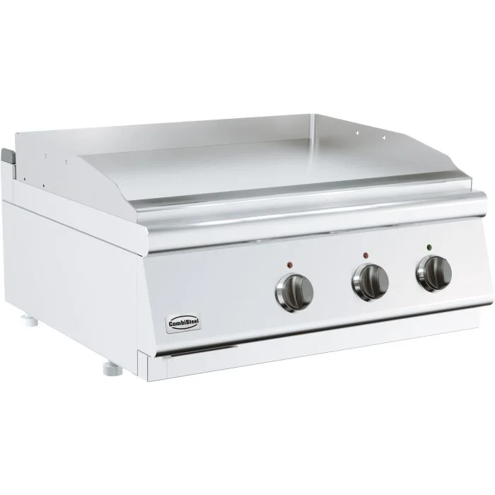 Elektrikli ızgara plakası, krom, 7,2 kW, (G x D x Y) 800 x 700 x 300 mm