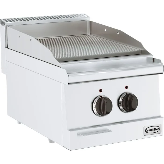 Electric Grill Plate, Grooved, Chrome, 3.6 kW, (W x D x H) 400 x 600 x 300 mm