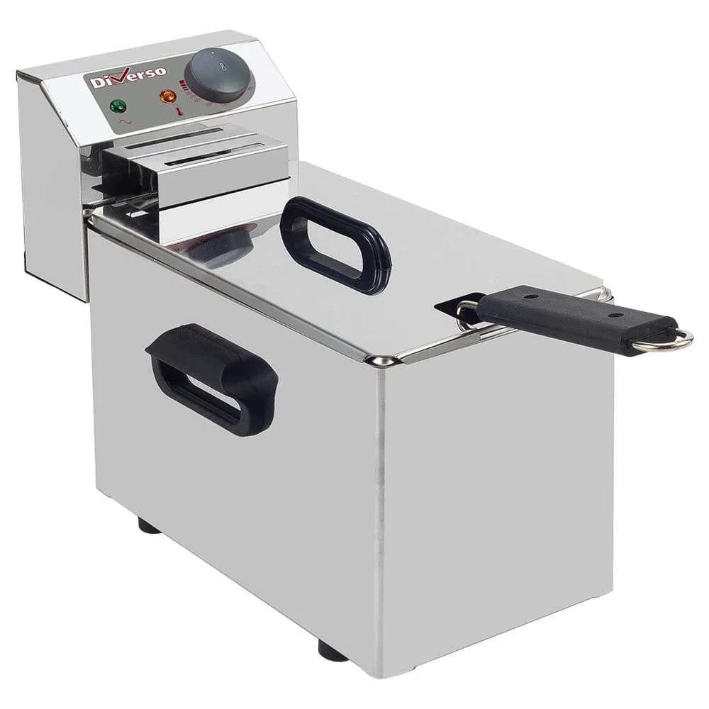 Electric tabletop fryer 4 liters, (W x D x H) 210 x 410 x 290 mm, stainless steel, 3 kW