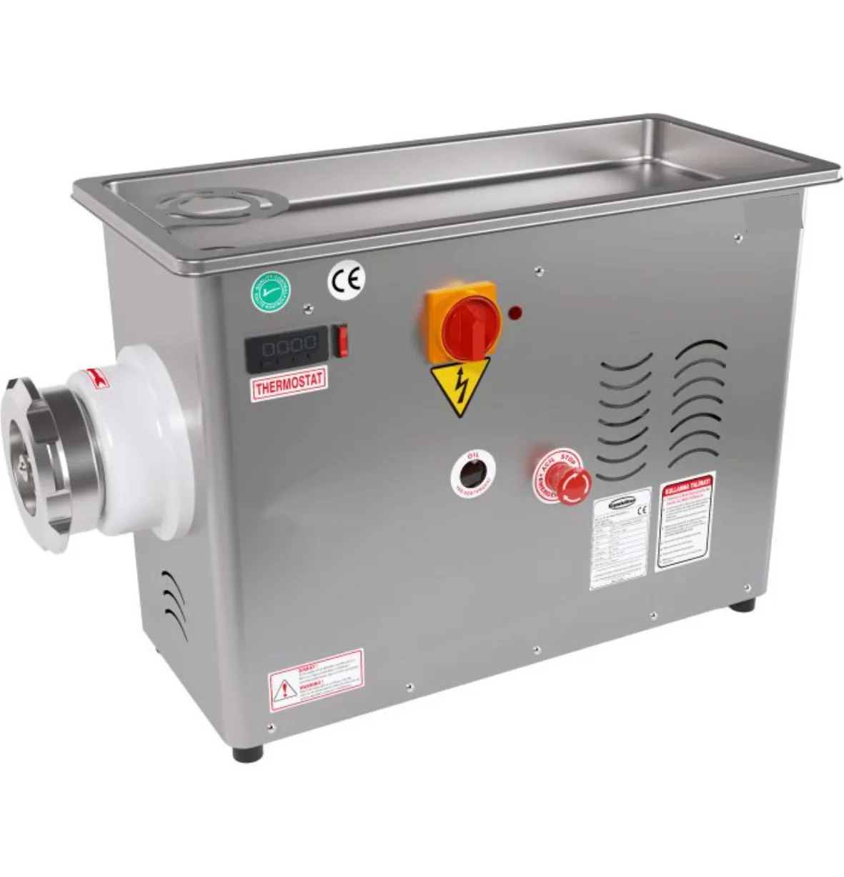 Fleischwolf 22, 450 kg Kapazität, mit Festem Gekühltes Kopf, 230 V, (BxTxH) 390 x 870 x 570 mm