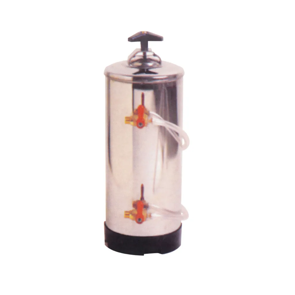 AQUA-SOFT PRO 8 Stainless Steel Water Softener | 185 x 185 x 400 mm | 8 Liters | 5 kg | Stainless Steel + Brass