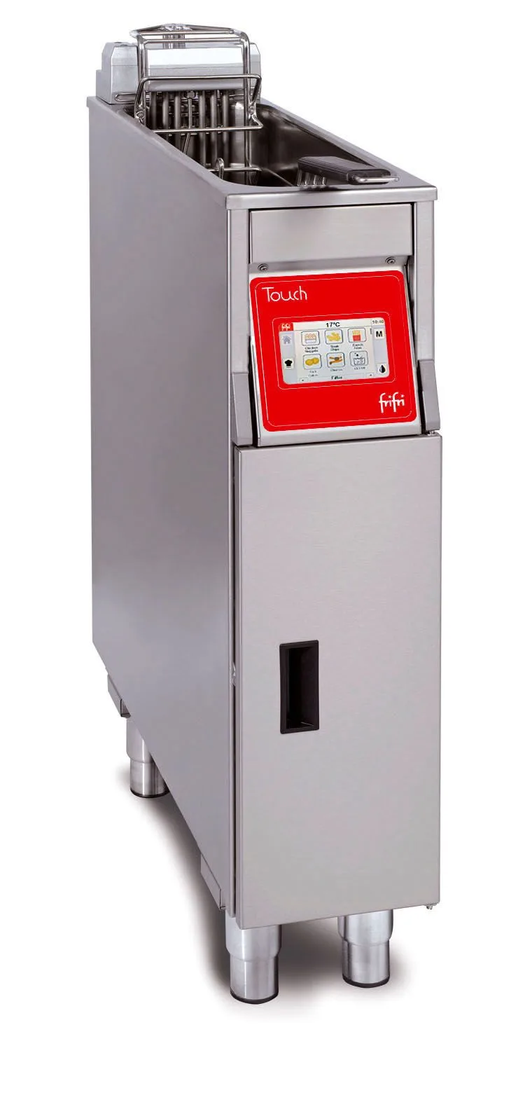 FriFri Elektro-Fritteuse Touch 211, freistehend, 1 Tank, 1 Korb, 9,0 kW, einphasig, (B x T x H) 200 x 600 x 1050 mm