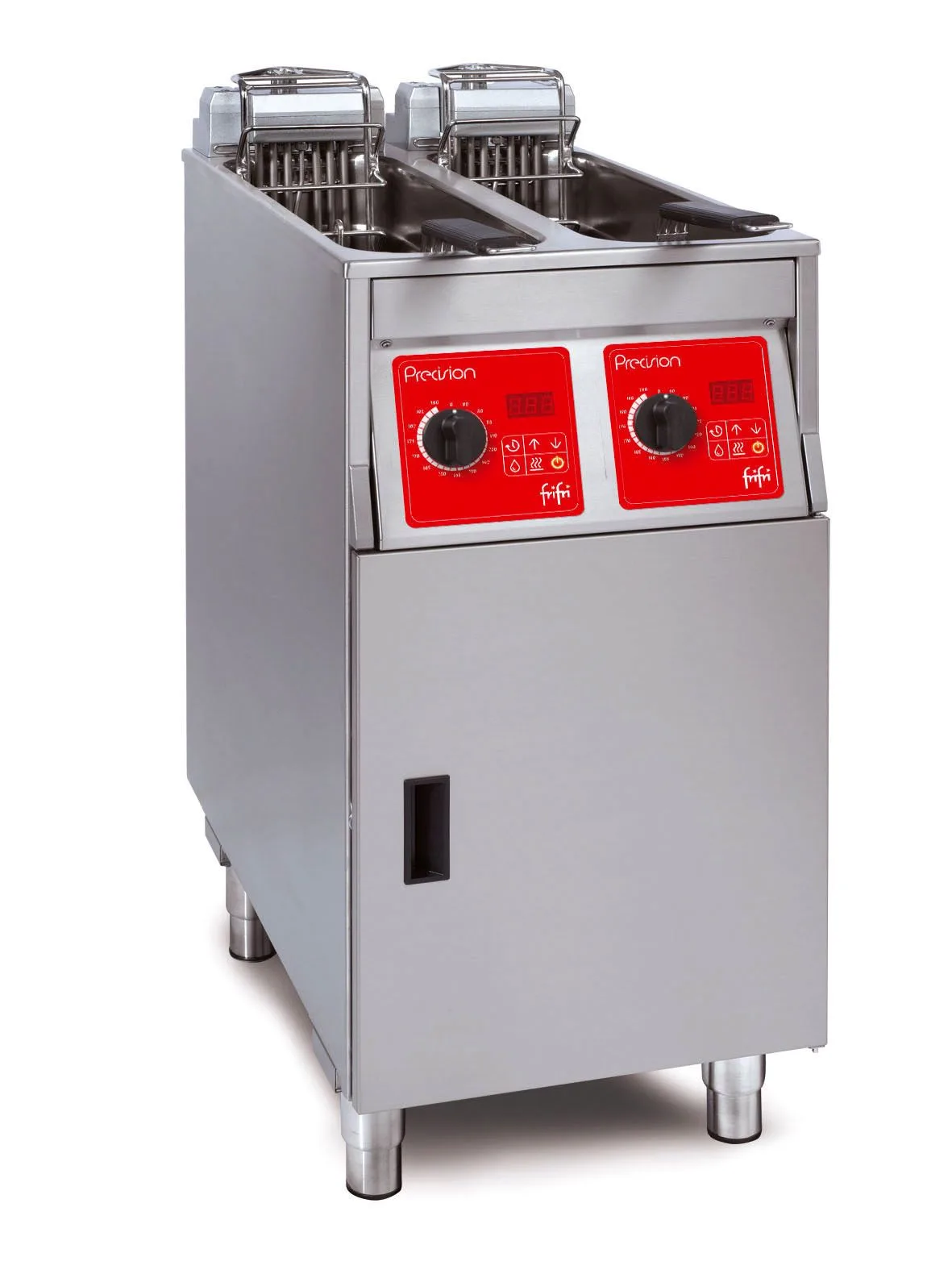 FriFri Precision 422 Elektrikli Bağımsız Fritöz, Çift Tank, 2 Sepet, 2x11 kW, 3-fazlı, (G x D x Y) 400 x 650 x 994 mm, Model PL422H31G0