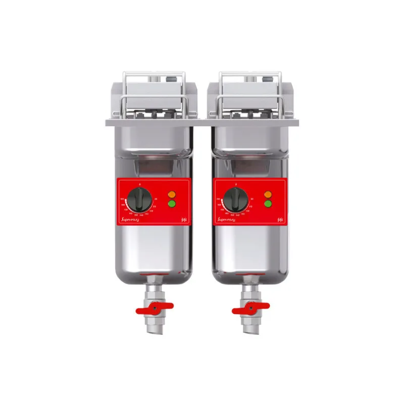 FriFri Super Easy 422 Elektrikli Gömme Fritöz, Çift Hazneli, Filtresiz, 2 Sepet, 2x7.5 kW, 3 Fazlı, (G x D x Y) 400 x 630 x 809 mm