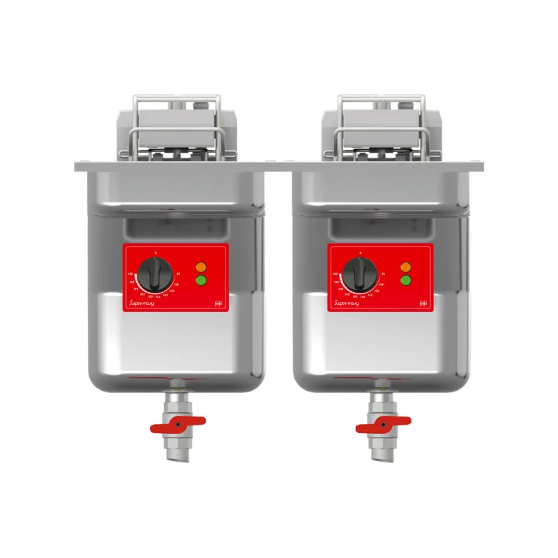 FriFri Super Easy 622 Elektro Einbau Fritteuse, Doppelbecken, 2 Korb, 2x15 kW, 3-phasig, (B x T x H) 600 x 630 x 864 mm