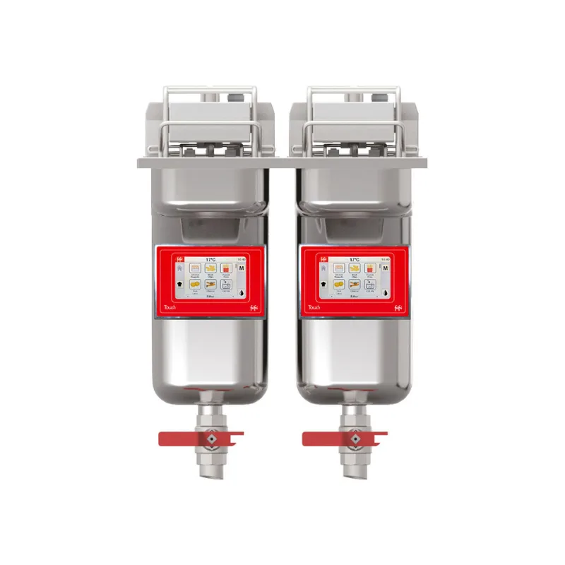 FriFri Touch 422 Elektro Doppeltank Fritteuse, 2 Körbe, 2x 7.5 kW, 1-phasig, (B x T x H) 400 x 630 x 809 mm