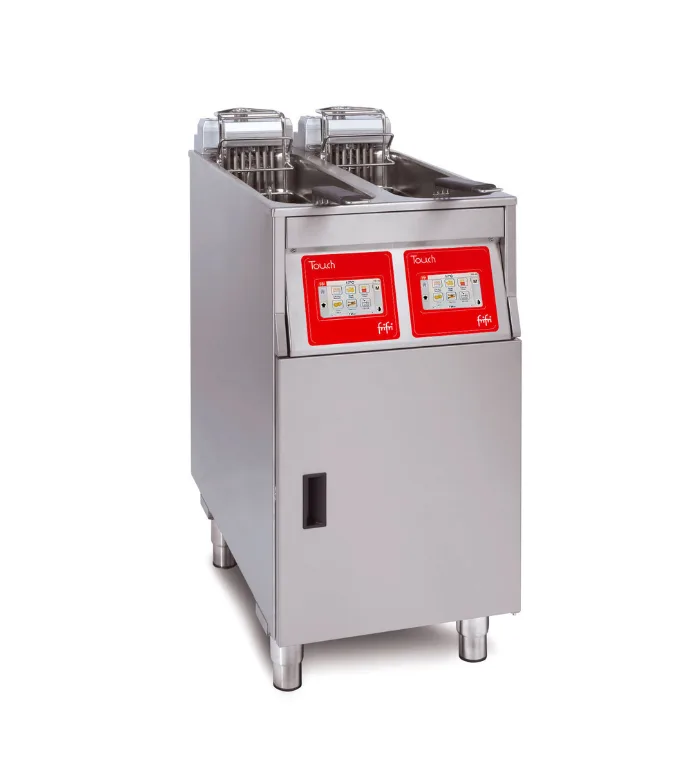 FriFri Touch 422 elektrikli yer tipi çift hazneli fritöz, 2 sepet, 2x 7,5 kW, tek faz, (G x D x Y) 397,5 x 650 x 994 mm