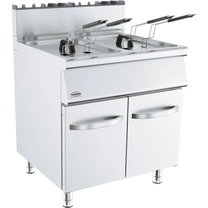 Plynová fritéza 2x15 L s podstavcem, (Š x H x V) 800x700x900 mm